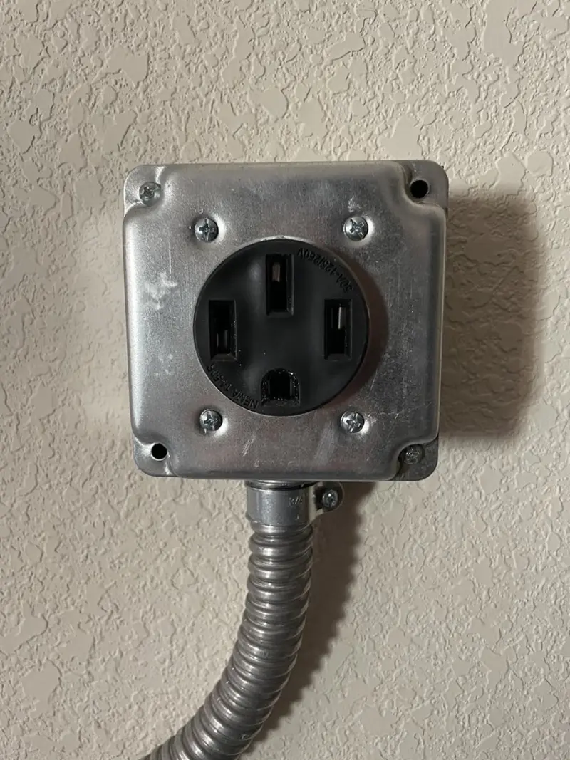 NEMA 14-50 outlet installed for Electrical Panel Upgrade in Geddes